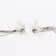 Hanging earrings with the rhinestones "celebrity" threads with beads, white color in silver, 12.5 cm