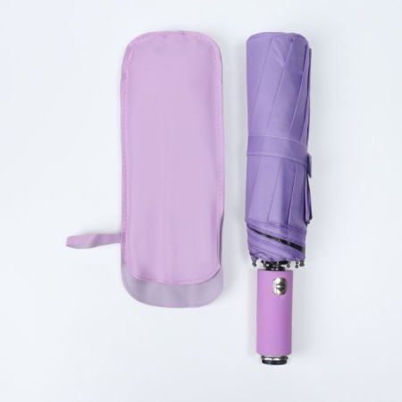 Automatic automatic umbrella, with a lantern, 3 additions, 10 knitting needles, r = 51 cm, lilac color-14