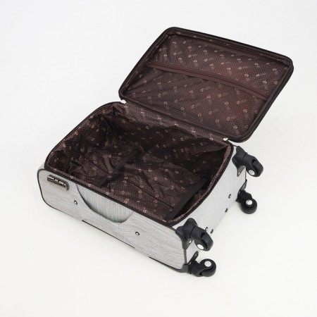 Small suitcase 24 "On the zipper, code castle, with extension, the color is gray-8