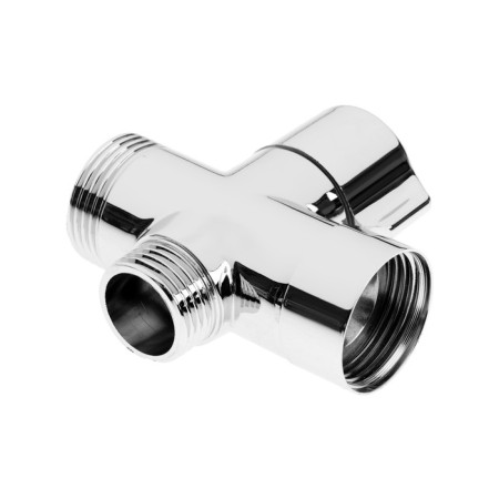 Divertor Zein Z749, 3/4 ", 1/2", 3/4 ", for the mixer, round nut, rotary lever, chrome-2