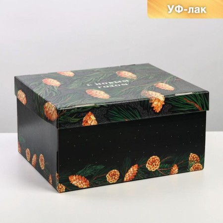 Folding box "cones", 31.2 x 25.6 x 16.1 cm, New Year