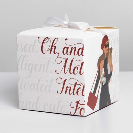 Gift folding box, packaging, Girl, 12 x 12 x 12 cm-2