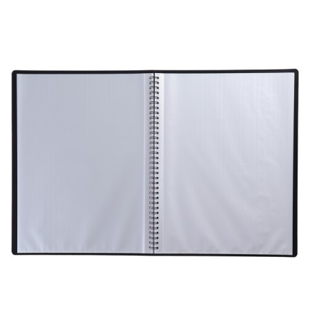 Folder 20 inserts on spirals, A4, 600 μm, Erichkrause "Classic Words", texture "Sand", Black, mix-7