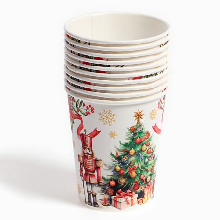 A one -time paper glass “Happy New Year”, a fairy tale, 250 ml-2