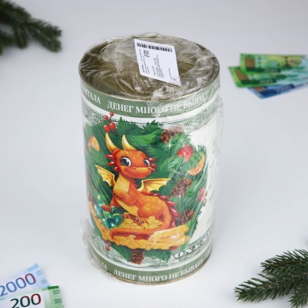 Piggy bank XXL New Year's "dollars", 20 x 12.2 cm-7