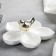 Menzhitsa ceramic 5 cells Magistro "Dove", 15.5 × 6.5, white color with gold
