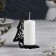 Climb "Christmas tree with stars" metal for one candle, 6.6x10x13 cm, black