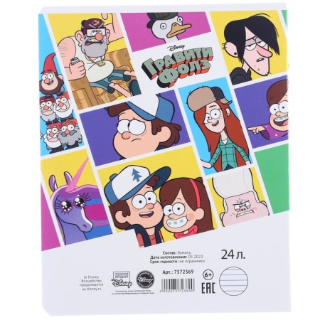 Notebook in a line of 24 sheets, 5 types of mix, cover coated cardboard, gravity farz-11