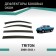 Defly window deflectors for Mitsubishi Triton, 2006-2011