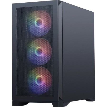The ACCORD AM08 case is black without PSU ATX 2xusb3.0 1xusb3.1 Audio Bott PSU-5