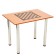 Chess table on metal legs, black, 90 x 65 cm
