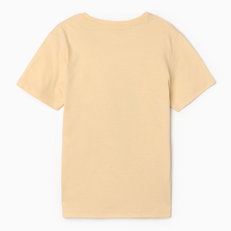 T -shirt for a boy, beige color, height 116 cm-3