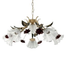Rosetta chandelier 6he27 40w beige 75x75x30-90cm Bayerlux