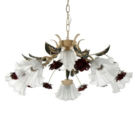 Rosetta chandelier 6he27 40w beige 75x75x30-90cm Bayerlux