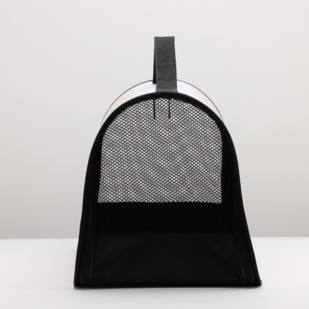 Bag - Frame -45 x 25 x 30 cm, white with cats.-6