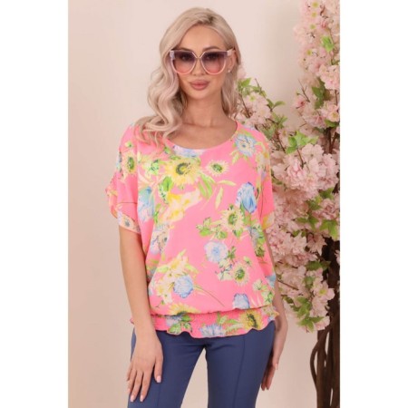 Female blouse, size 48, pink color-5