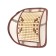 Orthopedic back on the seat with a massager, 40 × 40 cm, beige