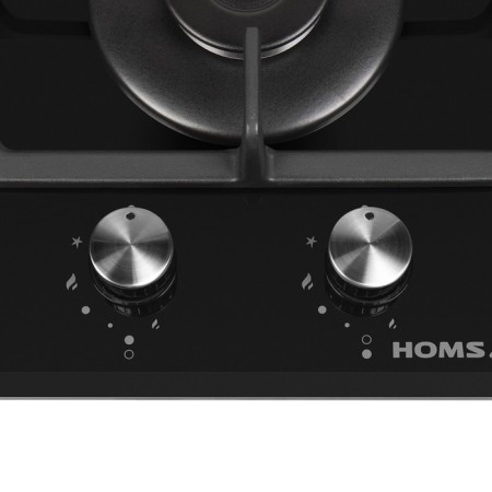 Honing panel HOMSAIR HGG323GCBK, gas, 2 burners, black-2