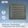 Ventilation grate Zein luxury RM1717SR, 175 x 175 mm, with a grid, metal, silver