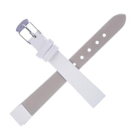Solomon watch strap, 10 mm, eco-leather, L-17 cm, white