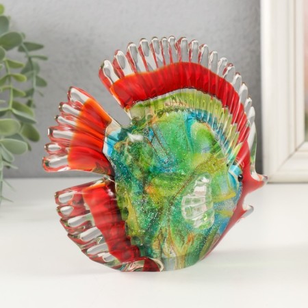 Souvenir glass "Fish with melange inside" under Murano glass 14x12x6 cm mix-4