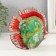 Souvenir glass "Fish with melange inside" under Murano glass 14x12x6 cm mix