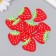 Decor for creativity Textile Embroidery "Strawberry" 3.3x3.5 cm