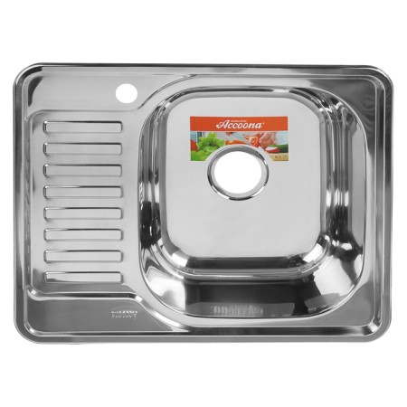 Kitchen car wash Accoona AB4858-R, Right-off, right, thickness 0.6 mm, 580x480x165 mm, glossy