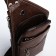 Male sling bag made of artificial leather, brown color