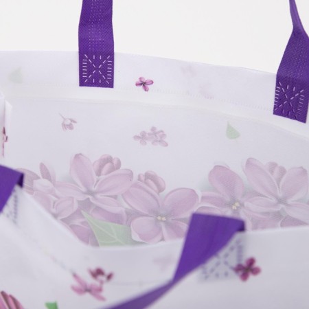Household bag without fastening, purple color-3