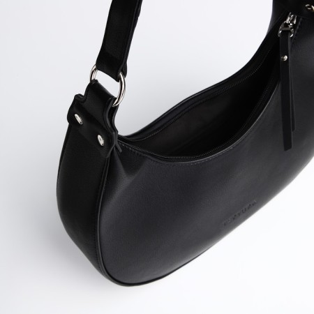 Women's bag Textura, baguette, small size, black color-4