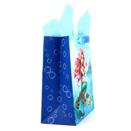 Package laminated double -sided "mermaid", with quiet and postcard, ML, 23 x 27 x 11.5-3