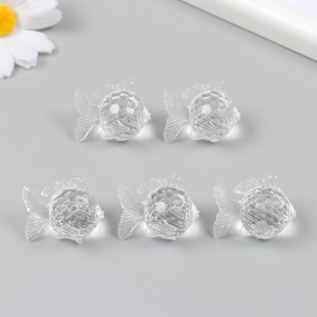 Decor for creativity plastic "Crystal" transparent set 25 grams 2x3.1x2.6 cm-2