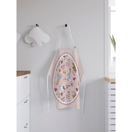 Apron of a kitchen with a photo print "Egg life", adjustable, size OS-1