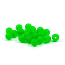 Feeder bead Namazu Soft Beads, PVC, D = 6 mm, round, dark green 20 pcs.