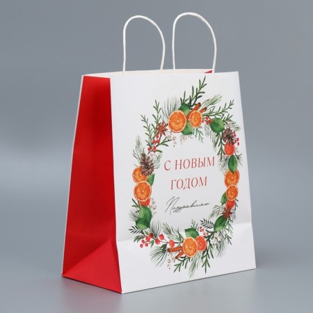 Package Gift Crafts "Congratulations", 32 x 28 x 15 cm, New Year-3