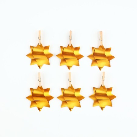 New Year's jewelry for glasses with predictions, stars, 5 x 5 cm, 6 pcs.-3