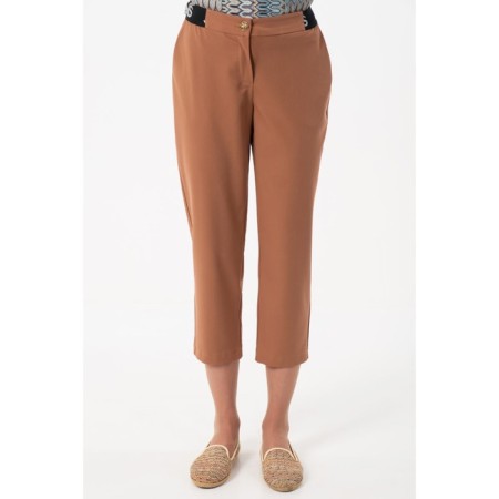 Female trousers, size 42, brown color-1