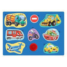 Wooden puzzle with a chip 