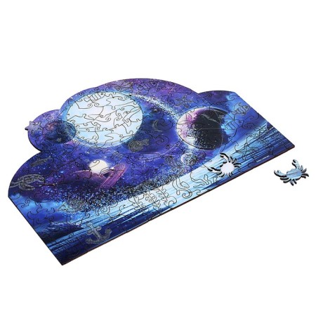 Puzzles wooden curly "Parade of the planets" luminous, 145 elements-5