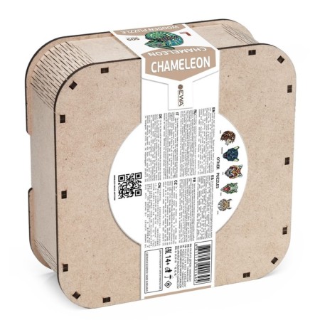 Wooden, figured puzzle Ewa "Chameleon", 49x37 cm-5