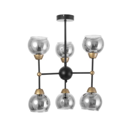 ATOM chandelier 6x60W Central: E27 Color: Black-4