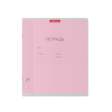 Notebook 24 sheets in a cage, Erichkrause Visio "Classic", cover coated cardboard, block offset, whiteness 100%, mix-5