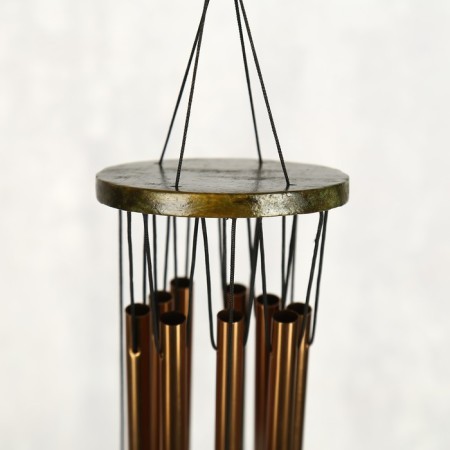 Wind Music Metal "Heart with an arrow" 9 tubes h = 45 cm-2