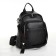 City backpack on lightning, from artificial leather, black color