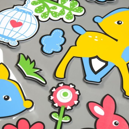 EVA sticker "Reindeer on the lawn" 79x49 cm-1