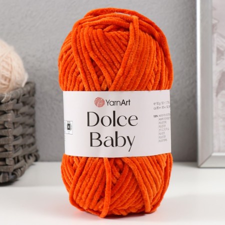 Yarn "Dolce Baby" 100% micropoliester 85m/50 g (778 terracotta)