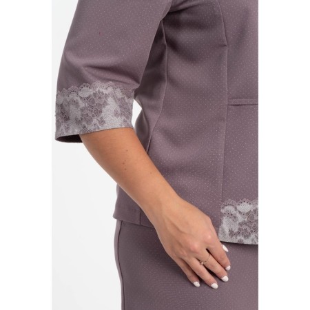Female suit, size 58, lilac color-7