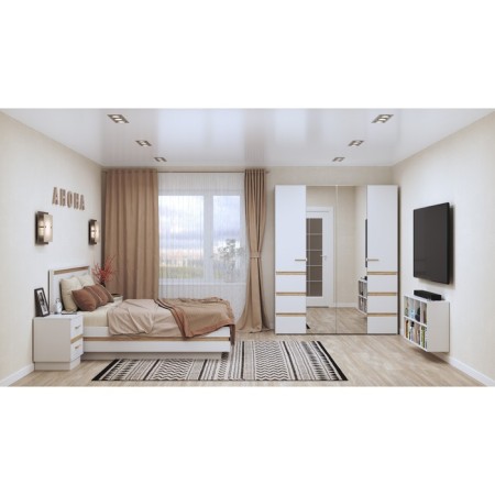 Covereign cabinet "Anon 2", 500 × 400 × 564 mm, white color / oak sonoma-2