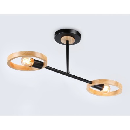 Suspended Ambrella Traditional Loft TR8244, E27, Black, Light Wood-1